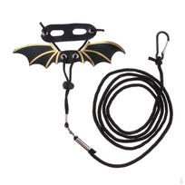 Harness Leash, Hauling Rope for Bearded Dragon/Iguanas Reptile Small Animals, 2 Colors, S/M/L Black+Golden-S