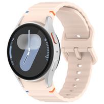 Official Silicone Strap for Samsung Galaxy Watch 7/FE/6/5/4 44mm 40mm 5 Pro Wave Bracelet for Watch 6 4 Classic 46mm 42mm Band Galaxy Watch 7 40mm