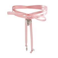 Sweet Choker Necklace Heart Star Pendant Necklace Cute Ribbon Clavicle Chain 1
