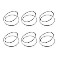 6/12 vnt. Auksinių servetėlių žiedų lydinio spiralinio dizaino servetėlių laikikliai sagos šeimos vakarienei vestuvių vakarėlio stalo dekoravimas 6pcs white