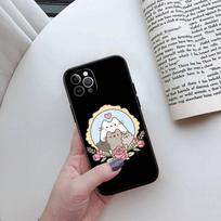 MH129 Pusheens KatėsTelefono dėklas, skirtas iPhone 7 8 11 12 13 14 15 16 17 16E XS Pro Max XR X SE Air iPhone 16 Pro kukurūzas