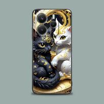 Telefono dėklas Xiaomi Redmi 15C 14C 12C 13C Redmi Note 15 14 13 12 11 10 Pro Plus 5G 12S Silikoninis dangtelis Mielas Juodas Baltas Drakonas Note 13 Pro Plus