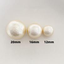 Aukščiausios kokybės japoniški medvilniniai perlai, laisvi karoliukai, skirti „pasidaryk pats“ papuošalų gamybai Half-drilled 16mm