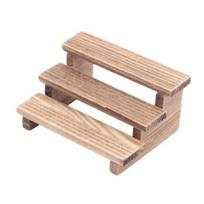 Display Riser Stand Miniature Wooden Mini Riser Model Three-Tier Display Stand Furniture for Doll Mansion Miniature Plants Ornaments Figurines ruda