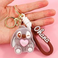 Disneystitch Naujo dizaino pliušinis Stitch raktų pakabukas Raktų pakabuko aksesuarai Mielas kuprinės pakabukas Valentino dienos dovana brown