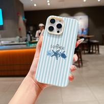 Juostuotos jūrų žvaigždės ir vėžlių rašto dėklas telefonui Samsung Galaxy A55 A35 A25 A15 5G A24 A23 A32 A52 A71 A72 A51 4G, minkštas dangtelis A14 5G