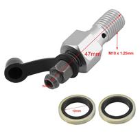 M10x1.25mm Motociklo Stabdžių Cilindro Suportas Nuleidimo Varžtas Spenelis Banjo Varžtas Dulkių Dangtelis Juodas sidabras