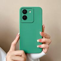 Candy Case For Vivo Y36 4G 5G Solid Color Upgrade Liquid Silicone Full Protection Protector For Vivo Y 36 VivoY36 Back Cover VivoY36 4G (3 Holes)