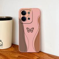 For Redmi 15C dėklas Madinga širdelė Skystas silikonas Kameros apsauga Galinis dangtelis For Xiaomi Redmi 15 C 4G 5G Funda Minkšti telefono dėklai Redmi 15C 4G(Global) beige