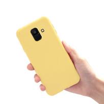 Dėklas telefonui Samsung Galaxy A6 2018 Samsung A 6 Plus A6Plus 2018 A600F A610F Minkšto silikono galinis dėklas Dangtelis Fundas Coque Samsung A6 Plus 2018 geltona