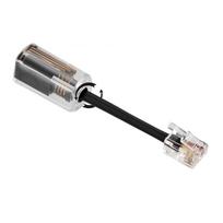 RJ9 4P4C ragelių telefono laido adapteris 360 laipsnių besisukantis laido atpainiotojas Lengvas montavimas efektyviam bendravimui juoda