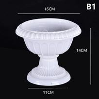 1 vnt. Didelė plastikinė vaza su vandens raibulių raštu, banguotas gėlių vazonas, kompozicija, modernus skandinaviško stiliaus namų svetainės stalo dekoracija, ornamentas as the picture