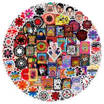 20/100 vnt. Raudonųjų aštriųjų paprikų lipdukai  Animacinis RHCP lipdukas nešiojamam kompiuteriui, telefonui, gitarai, lagaminui  Atsparūs vandeniui grafiti viniliniai lipdukai 20pcs