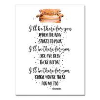 Sitcom Central Perk Couch Painting Poster Friends Tv Show Decoration Print Funny Quotes Wall Art Decorative Picture Home Decor 21X30CMNo Framed