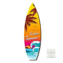 Hawaiian Surfboard Wall Art, Wooden Tropical Beach Decor Sign, Summer Aloha Theme Hanging Plaque for Living Room Kids Room, Coastal Ocean Themed Party D