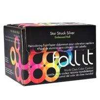 Framar Folija ritinėlyje plaukų dažymui Framar Embossed Roll Medium Star Struck Silver