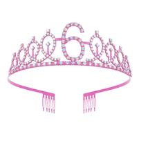 Luxurious Child Crowns with Fashion Rhinestones Sweet Simple Styles Headwear for Birthday Celebrations Girls Costume