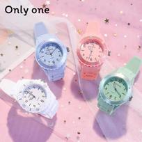 Kids Led Quartz Watch With Night Light And Silicone Strap For Childrens Gift juoda