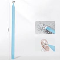 Dual-Head Silicone Stirring Rod Nail Sculpting Pen Multi-Use Brush 3D Nail Art Gel Polish Color Mixing Stick Manicure Supplies mėlyna