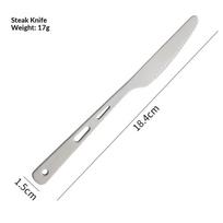 2 In 1 Outdoor Titanium Spoon Fork Practical Tableware Multi Tool with Bottle Opener for Camping Hiking Trips C