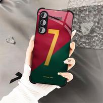 Portugal No. 7 Football fashion phone cases s26 ultra case glass for Samsung Galaxy S26 S25 S24 S23 S22 FE,Ultra,Plus GalaxyS25
