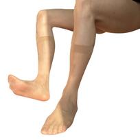 Mens Fashion Sheer Toe Over the Calf Long Socks Stretchy Breathable Ultra Thin Dress Suit Socks for Business Settings