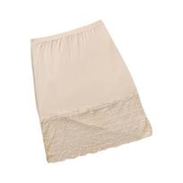 Stilingas nėriniuotas pasijonis moterims Minkštas ir tampus apatinis sijonas padidina komfortą ir suteikia stiliaus studentėms ir profesionalėms S beige