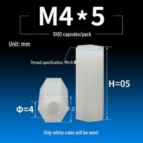 M4 dvipusis nailoninis smeigės plastikinis varžto atraminis šešiakampis tarpiklis PC plokštės tvirtinimui blue