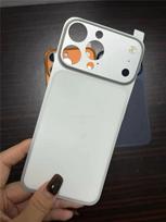 For IPhone 16 15 14 Pro Max Convert to 17 Pro Max Back Sticker Protection Cover with Fake Camera Lens Protector 14Pro to 17Pro sidabras