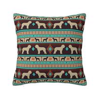 Boho Dogs Lagotto Romagnolo Sunset Square Pillowcase Pillow Cover Polyester Cushion Decor Comfort Throw Pillow for Home Sofa 30x30 cm 12x12 in
