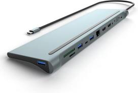 USB C dokinimo stotis PWAYTEK 12 viename, su dviem 4K HDMI, VGA ir Ethernet