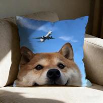 Mielas Shiba Inu Pagalvės užvalkalas Lininiai Pagalvių užvalkalai Užvalkalas Sofai Svetainei Suoliukui Verandai Grindims Lininiai Namų Dekoras 30cmx30cm gray