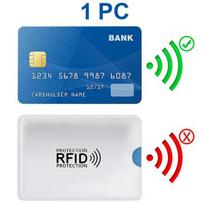 Aliuminio folijos kortelės apsauginis dangtelis RFID blokuojantis saugos skydas, tapatybės rankovės kortelės krepšys 1 PC