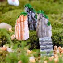 Sodo papuošalai 3vnt/komplektas mini kalnų miniatiūriniai žaislai bonsai dekoratyvinis augalas 3pcs white