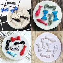 Torto įrankiai silikoninė barzda ūsų peteliškė fondant pelėsių torto sugarcraft šokoladinė forma