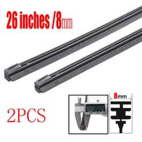 2 vnt. 6 mm/8 mm priekinio stiklo valytuvų papildymai metaliniams stentams valytuvas 14  16  22  24  26 26 inches 8mm 2PCS juoda