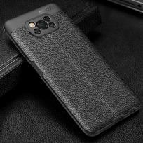 KEYSION Atsparus smūgiams dėklas Xiaomi POCO X3 NFC X3 Pro prabangus odinis minkštas silikoninis telefono galinis dangtelis, skirtas Pocophone X3 Pro for POCO X3 NFC juoda