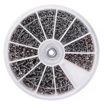 600 vnt 12 rūšių mažų varžtų veržlių elektronikos rinkinys M1 M1.2 M1.4 M1.6 600pcs1set