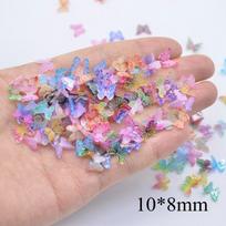 50 vnt 10 * 8 mm mini manikiūro drugelio derva Scrapbooking Ornamentai Amatai Namų papuošalai Tiekti ornamentų priedus įvairiaspalvis