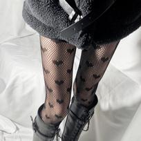Širdelės raštas tinklelio tinklinės pėdkelnės tuščiavidurės Lolita nėrinės nailoninės pėdkelnės Kojinės apatinis trikotažas Kojinės Japoniško stiliaus moteriškos pėdkelnės
