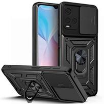 Kameros apsaugos telefono šarvų dėklas, skirtas Vivo Y28 V29E 5G V30 V40 SE V27 Y31 V25 Y18 Y53S Y33 Y20 Y15 Y21 Y03 Y17S Y27 Y16 Y35 smūgiams atsparus silikoninis dangtelis Vivo V23e 5G juoda
