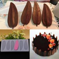 New DIY 3D Leaves Shape Silicone Chocolate Mold Bakeware Birthday Cake Cookie Decorating Tools brown