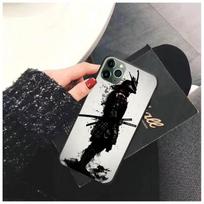 Samurai telefono dėklas, skirtas iPhone 14 13 12 11 Pro Max X Xs Max Xr Mini Se 7 8 Plus Black Funda Coque dėklas iPhone 11Pro gray
