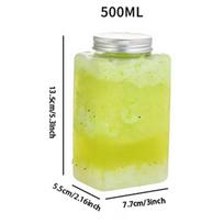 500 ml Arbatos Pienas Vaisių Vandens Puodelis Gėrimų Butelis Jogurto Kavos sulčių Butelio vakarėlis yellow