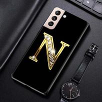Telefono dėklas, skirtas Samsung S21 S20 Ultra S10 Plus Lite S21 S20 Fe 5g Galaxy S10e S9 S8 S7 Edge silikoninis apvalkalas abėcėlės raidė For Samsung S7