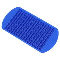 Ledo kubelių silikoninė forma Silikoninė ledo kubelių gaminimo mašina sulankstomas ledo kubelių padėklas Mini kvadratinis ledo gaminimo formelės popsicle formelės tamsiai mėlyna spalva