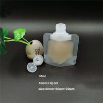 30/50/100 ml Clamshell pakavimo maišelis, stovimas snapelio maišelis Rankų dezinfekavimo priemonės losjonas šampūnas makiažo skysčių buteliukai kelioninis krepšys 30ML