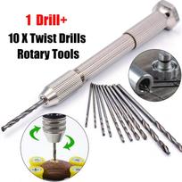 0,8–3 mm mini rankinis aliuminio rankinių grąžtų rinkinys greitaeigių plieno rankinių grąžtų griebtuvas „Twist“ mikrogręžimo antgalis balta