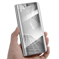 Skaidrus veidrodinis apverčiamas dėklas, skirtas Samsung Galaxy A54 A53 A14 A04S S21 S22 S23 Ultra Plus Xiaomi Redmi Note 11 iPhone 14 13 12 Pro Max odinis dangtelis For Samsung Galaxy A04 sidabras