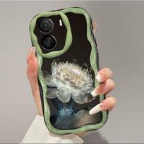 Silikoninis Soft Wave dėklas Blizgus gėlėtas apvalkalas mobiliojo telefono juodas galinis dangtelis, skirtas iPhone Samsung Xiaomi Redmi Poco iPhone 6